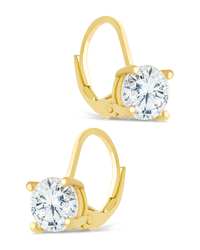Sterling Silver Round Cut French Clip Earrings - Sterling Forever