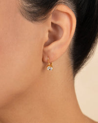 Sterling Silver Round Cut French Clip Earrings - Sterling Forever