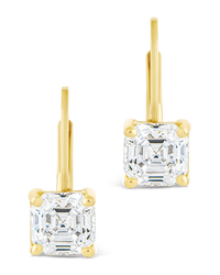 Sterling Silver Princess Cut French Clip Earrings - Sterling Forever