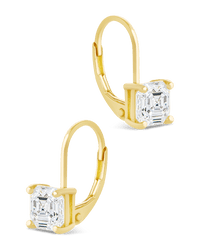 Sterling Silver Princess Cut French Clip Earrings - Sterling Forever