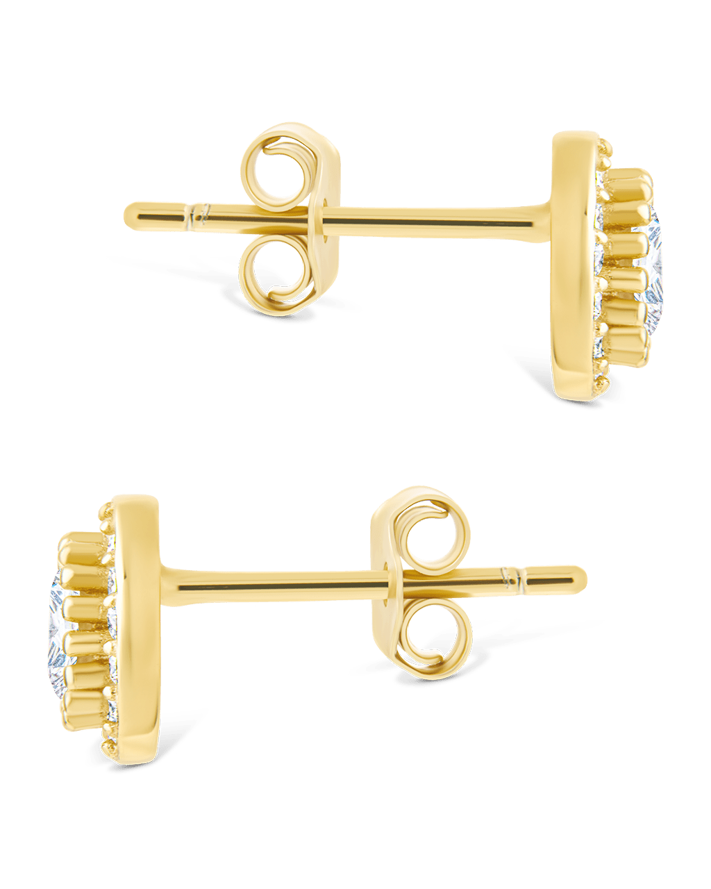 Sterling Silver Round Cut Brilliant Halo Studs - Sterling Forever