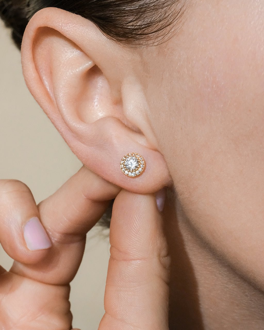 Sterling Silver Round Cut Brilliant Halo Studs - Sterling Forever