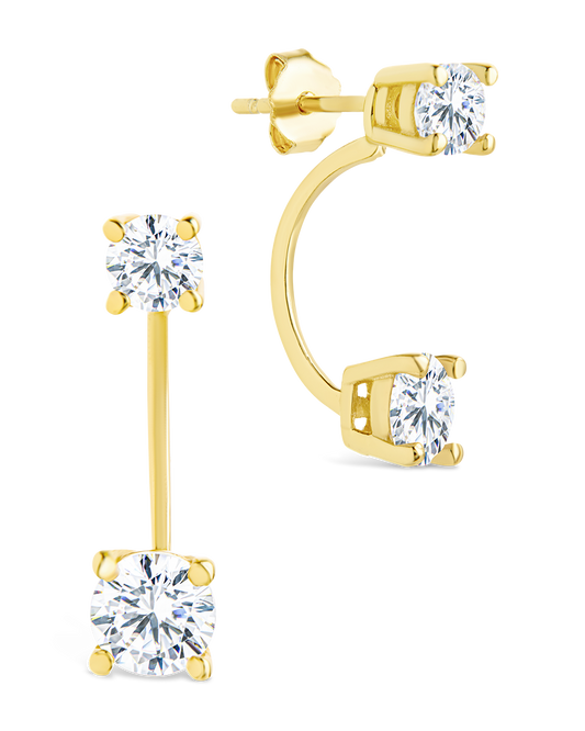 Sterling Silver Brilliant Cut Duo Jackets