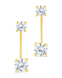 Sterling Silver Brilliant Cut Duo Jackets - Sterling Forever