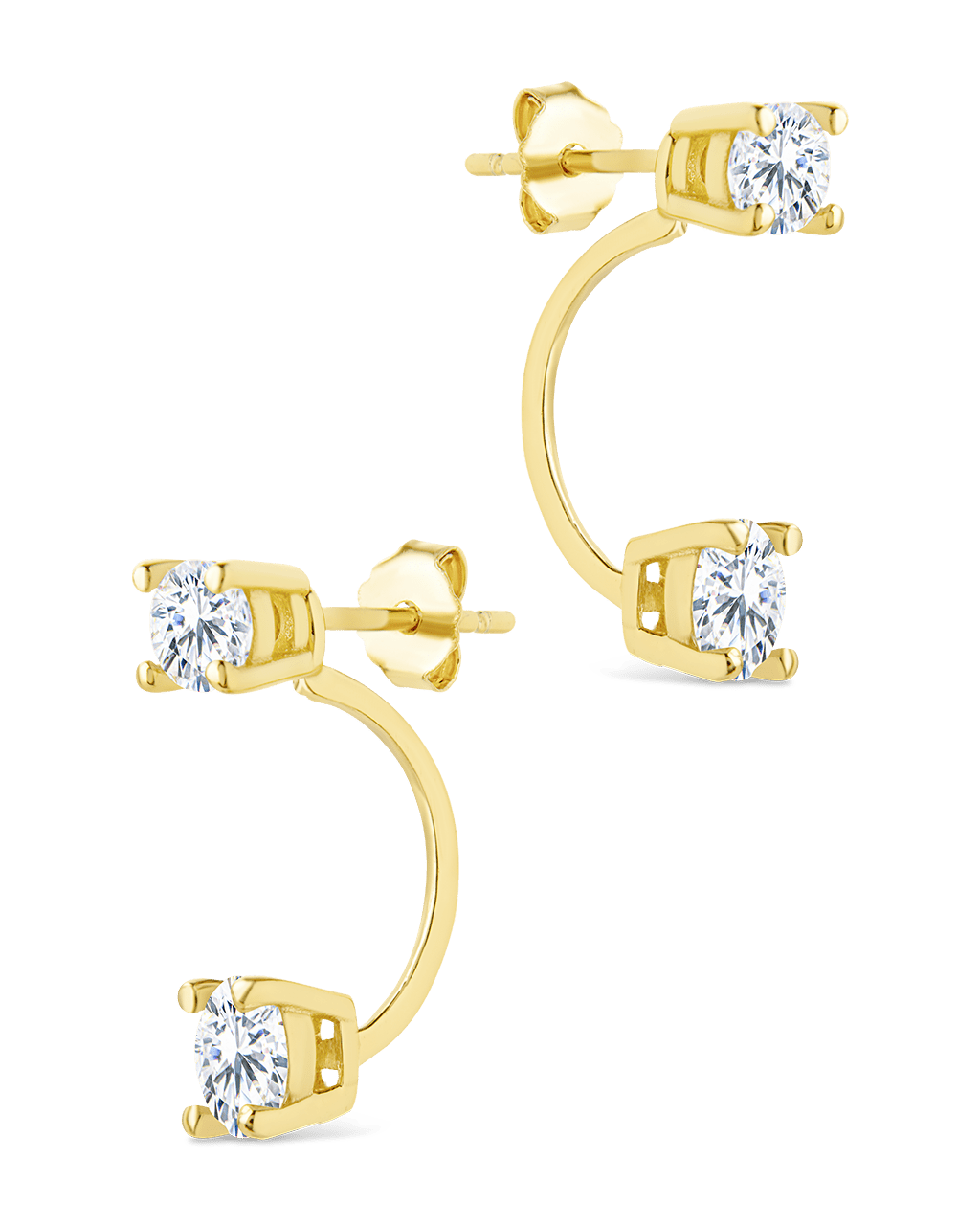 Sterling Silver Brilliant Cut Duo Jackets - Sterling Forever