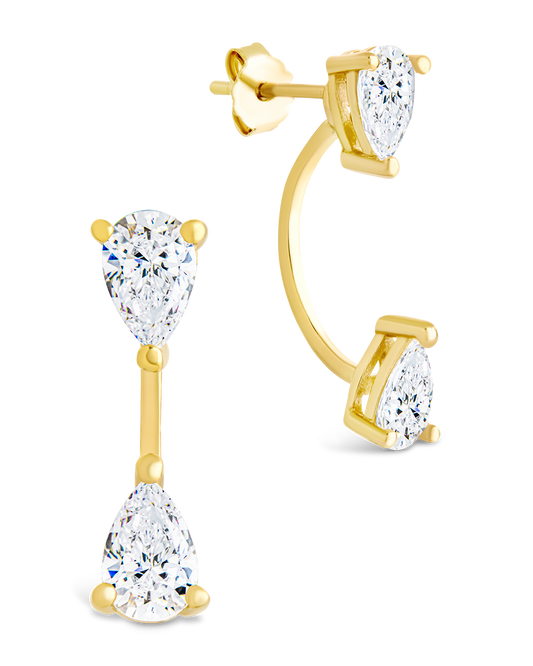 Sterling Silver Pear Cut Duo Jackets