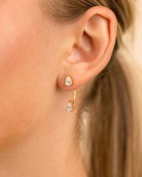 Sterling Silver Pear Cut Duo Jackets - Sterling Forever