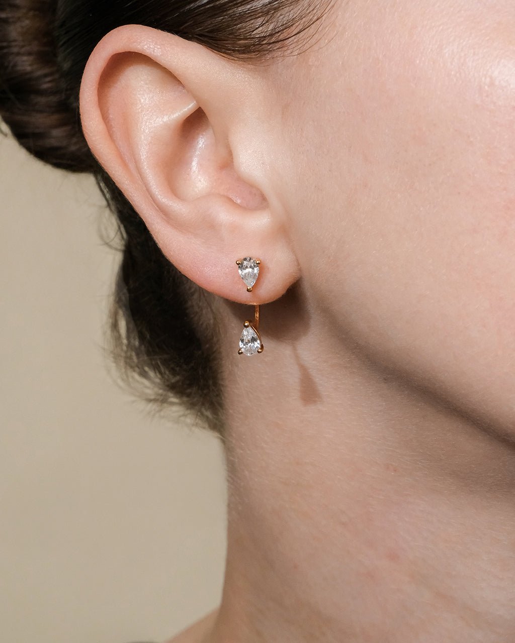 Sterling Silver Pear Cut Duo Jackets - Sterling Forever
