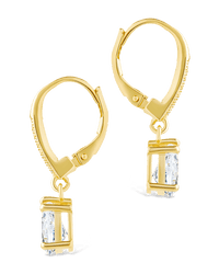 Sterling Silver Angelica Pear Cut CZ French Clip Earrings - Sterling Forever