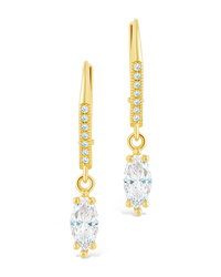 Sterling Silver Allegra Marquise Cut CZ French Clip Earrings - Sterling Forever