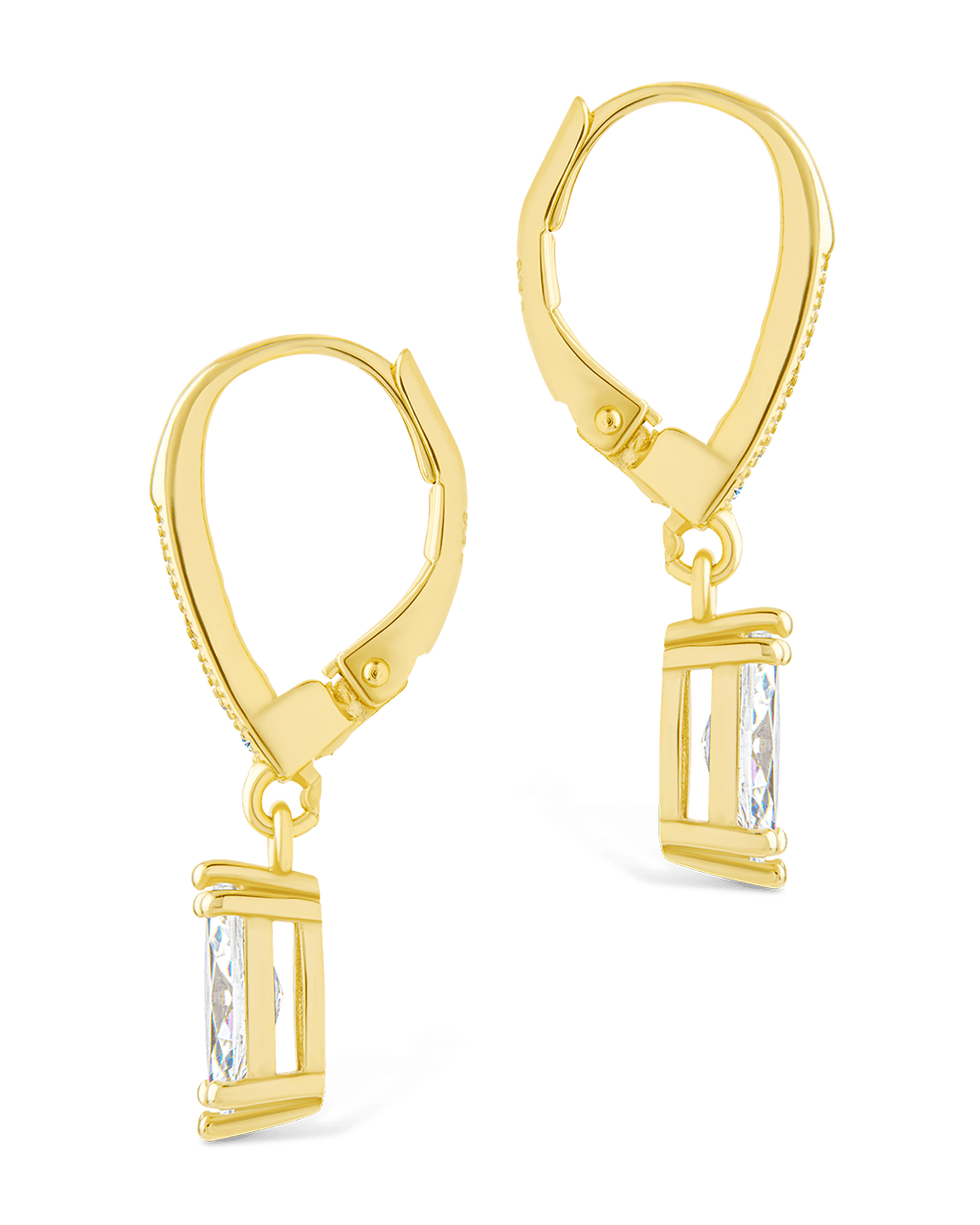 Sterling Silver Allegra Marquise Cut CZ French Clip Earrings - Sterling Forever