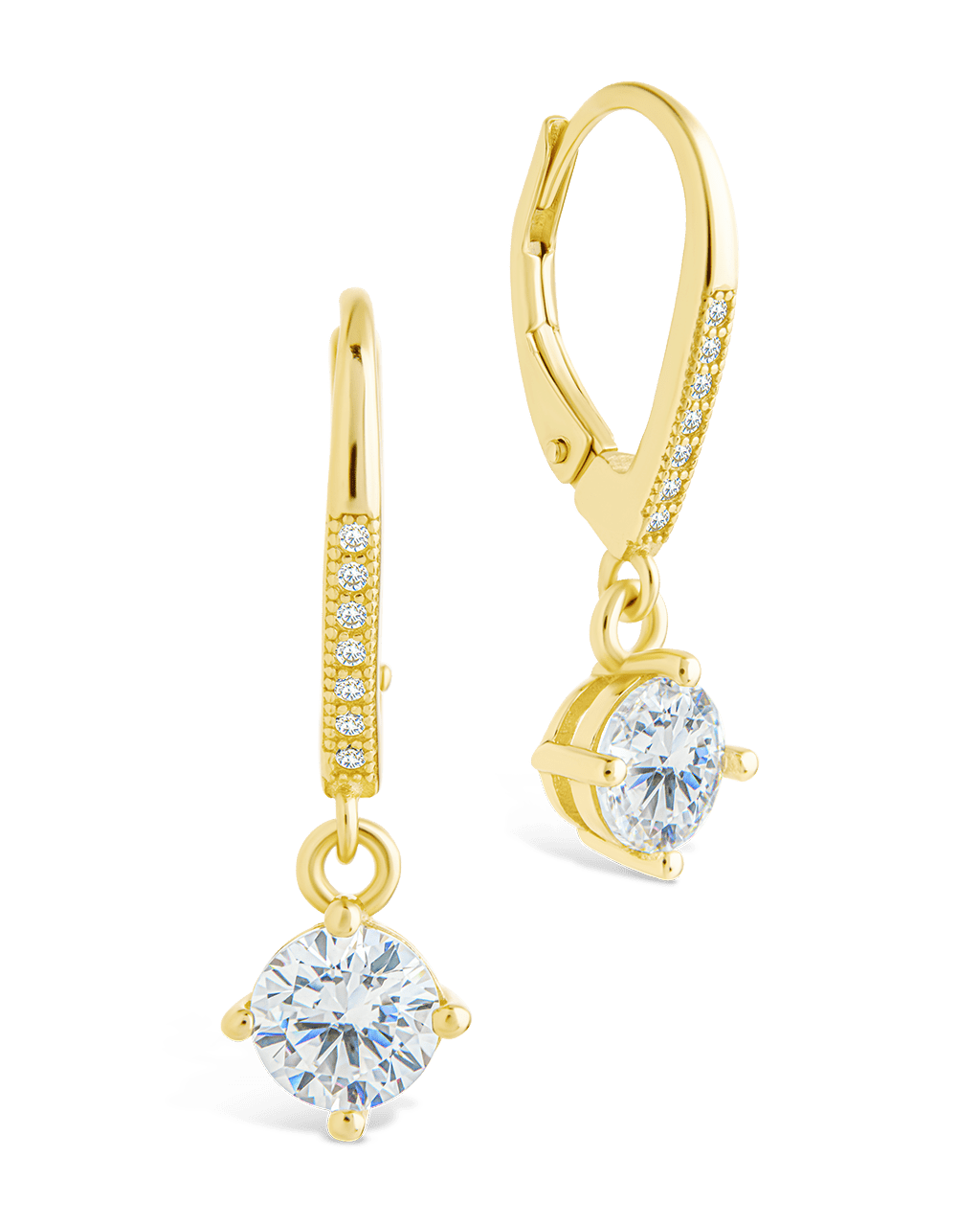 Sterling Silver Matilda Brilliant Cut CZ French Clip Earrings - Sterling Forever