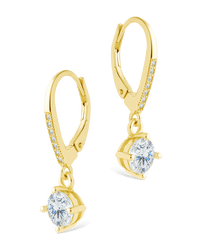 Sterling Silver Matilda Brilliant Cut CZ French Clip Earrings - Sterling Forever