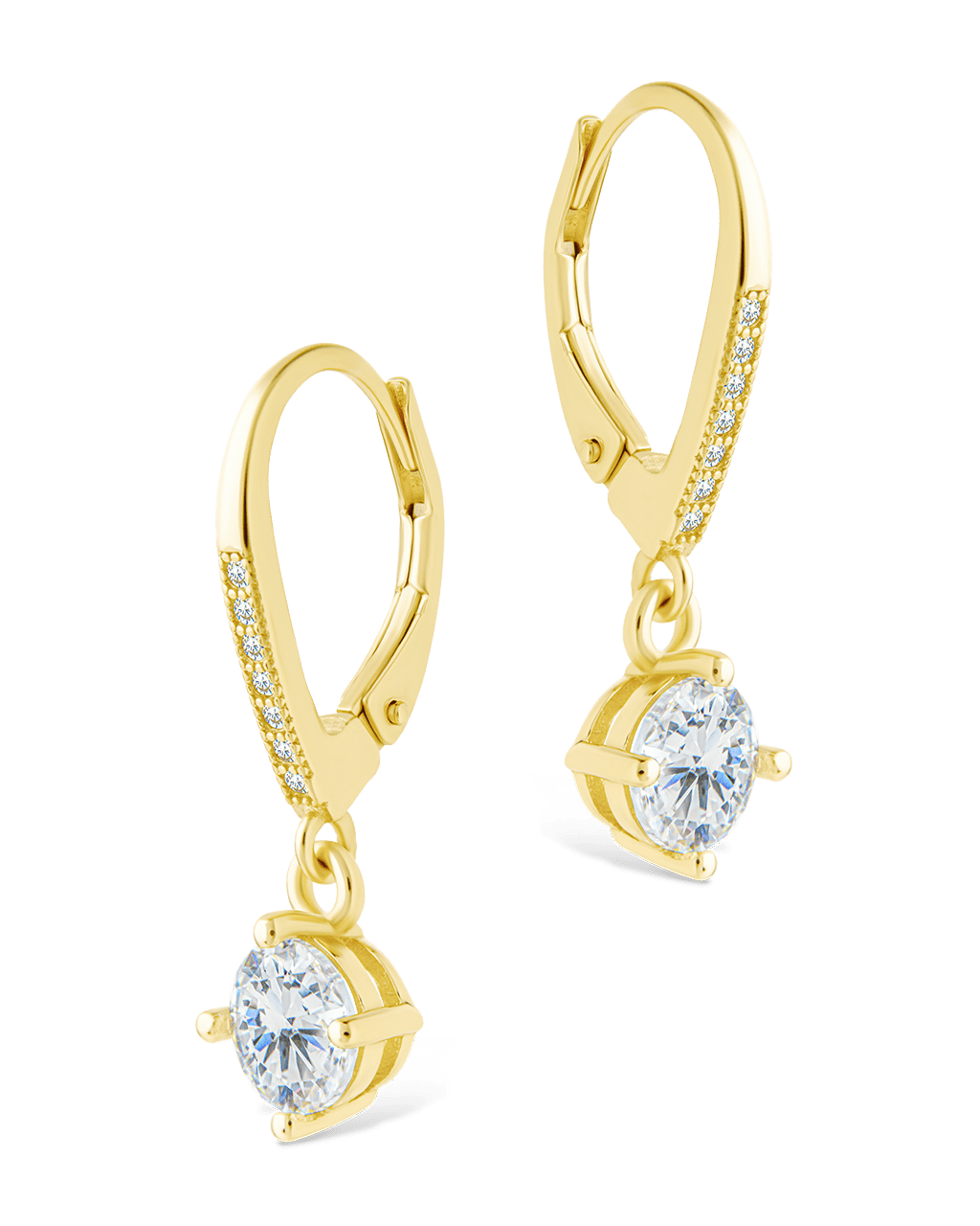 Sterling Silver Matilda Brilliant Cut CZ French Clip Earrings - Sterling Forever