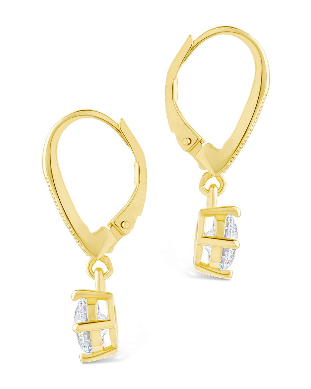 Sterling Silver Matilda Brilliant Cut CZ French Clip Earrings - Sterling Forever