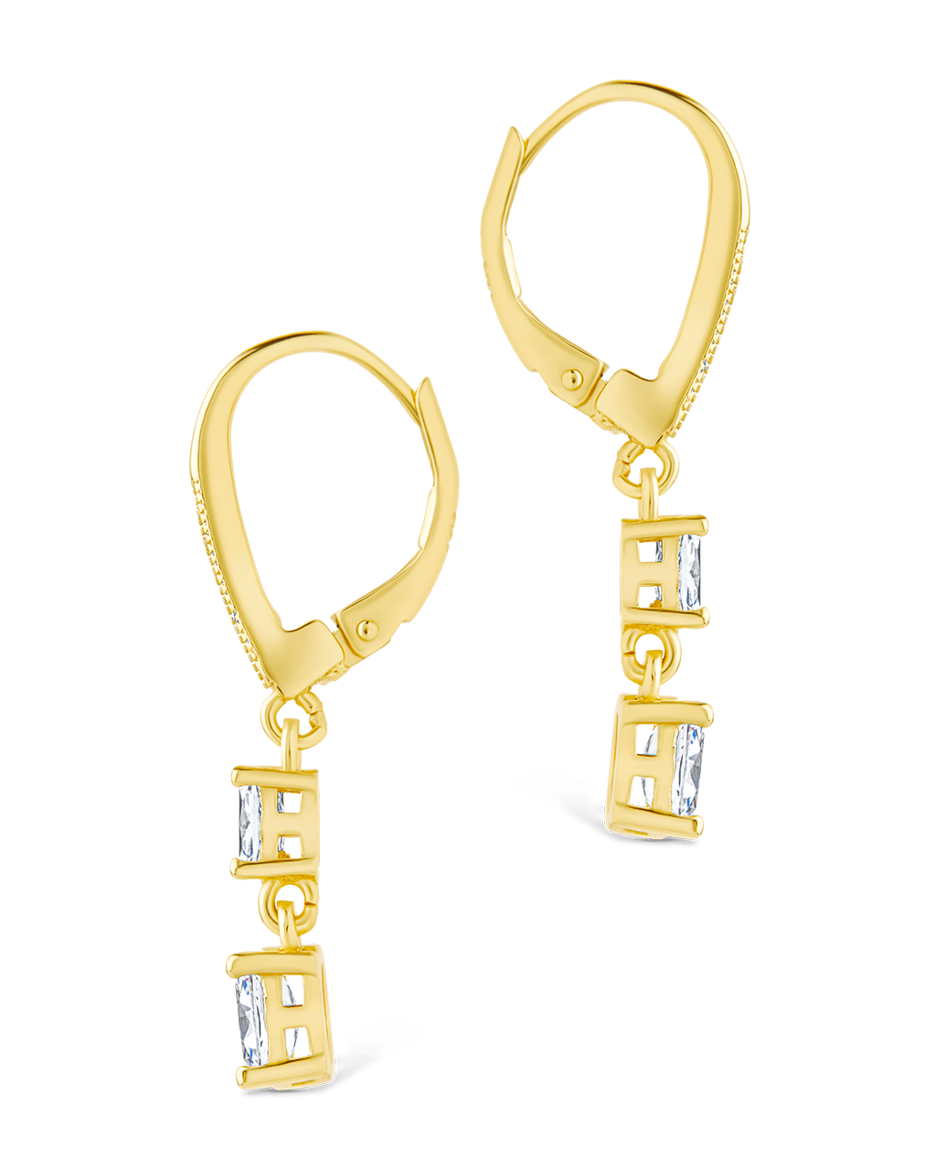 Sterling Silver Liesel Oval Cut CZ French Clip Earrings - Sterling Forever