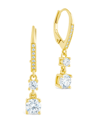 Sterling Silver Magdalena Brilliant Cut CZ French Clip Earrings - Sterling Forever