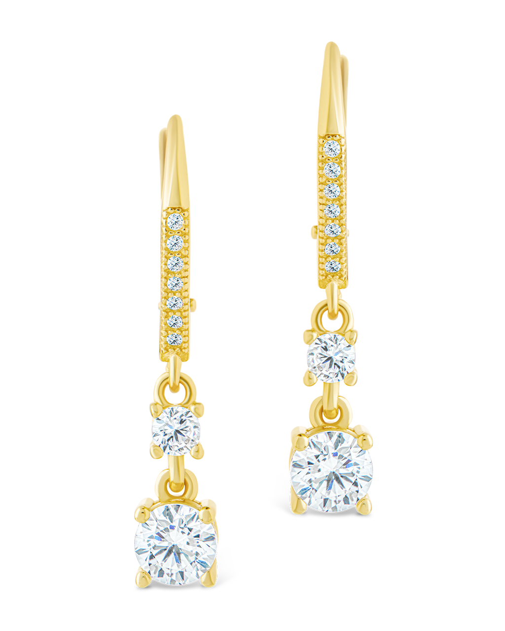 Sterling Silver Magdalena Brilliant Cut CZ French Clip Earrings - Sterling Forever