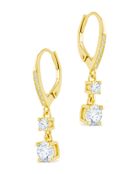Sterling Silver Magdalena Brilliant Cut CZ French Clip Earrings - Sterling Forever