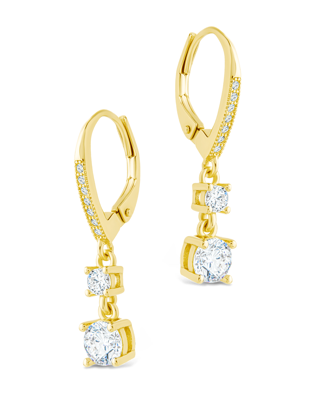 Sterling Silver Magdalena Brilliant Cut CZ French Clip Earrings - Sterling Forever