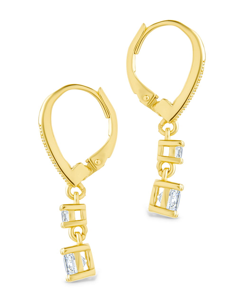 Sterling Silver Magdalena Brilliant Cut CZ French Clip Earrings - Sterling Forever