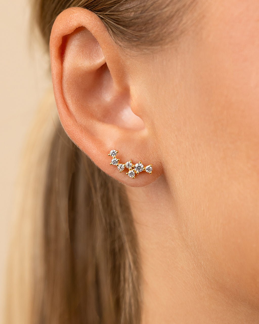Sterling Silver Round Cut Cluster CZ Crawlers - Sterling Forever