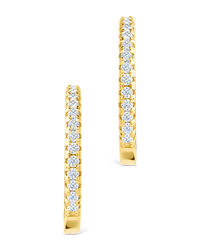 Sterling Silver Thin Bezel Statement Hoops - Sterling Forever