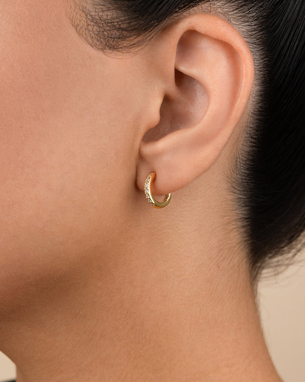 Sterling Silver Thin Bezel Statement Hoops - Sterling Forever
