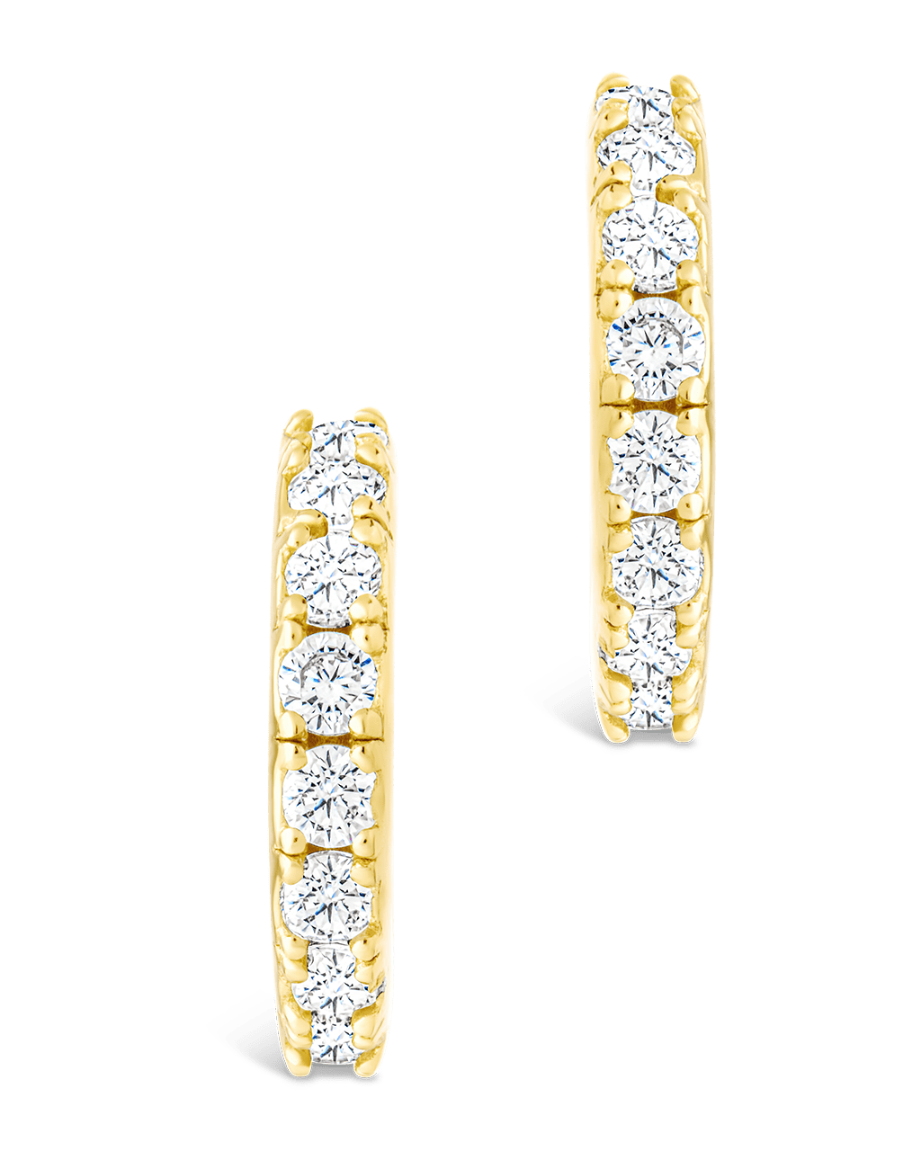 Sterling Silver Eleri CZ Tube Hoops - Sterling Forever