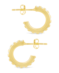Sterling Silver Eleri CZ Tube Hoops - Sterling Forever