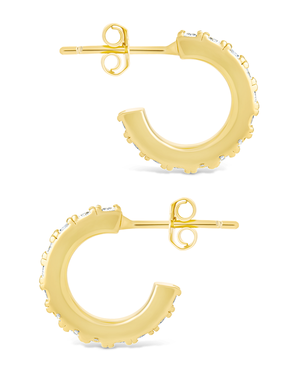 Sterling Silver Eleri CZ Tube Hoops - Sterling Forever