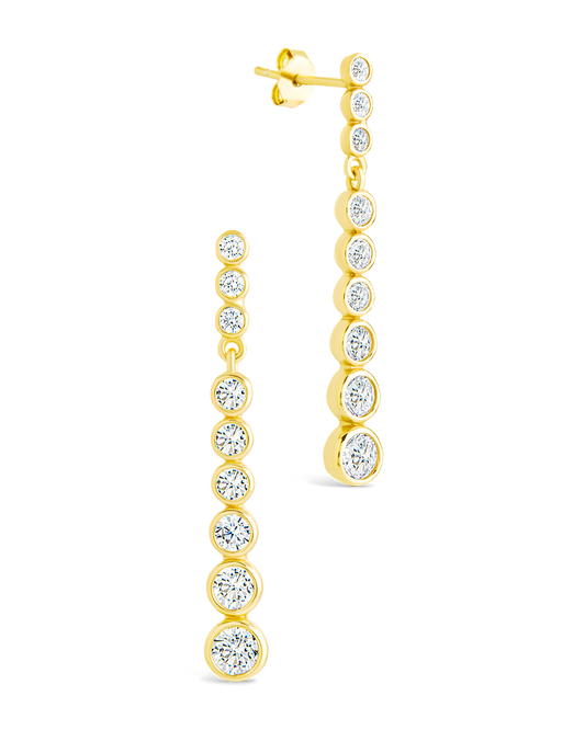 Sterling Silver Ianthe Brilliant Cut CZ Dangle Earrings