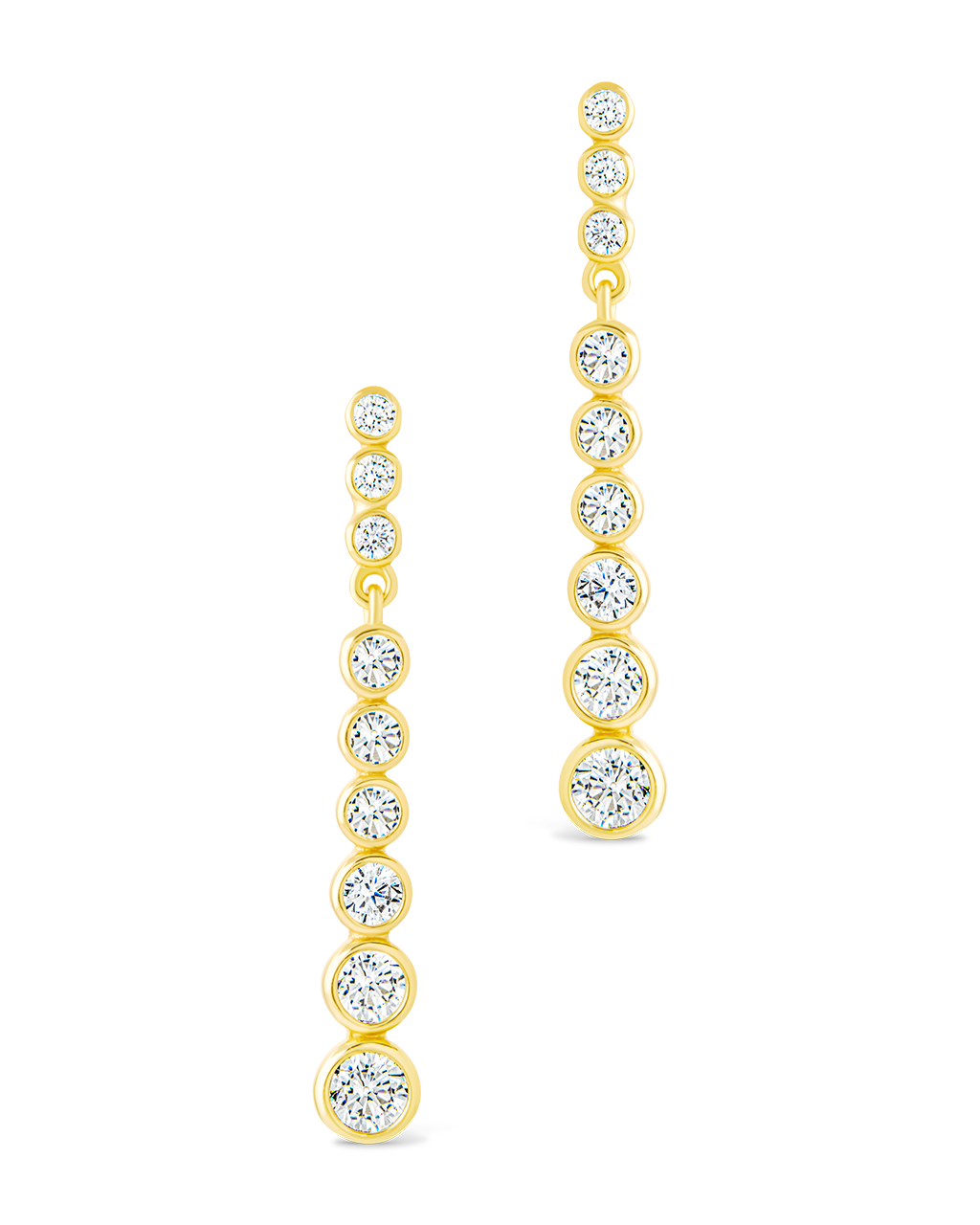 Sterling Silver Ianthe Brilliant Cut CZ Dangle Earrings