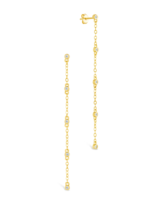 Sterling Silver Evanthe Brilliant Cut CZ Dangle Earrings