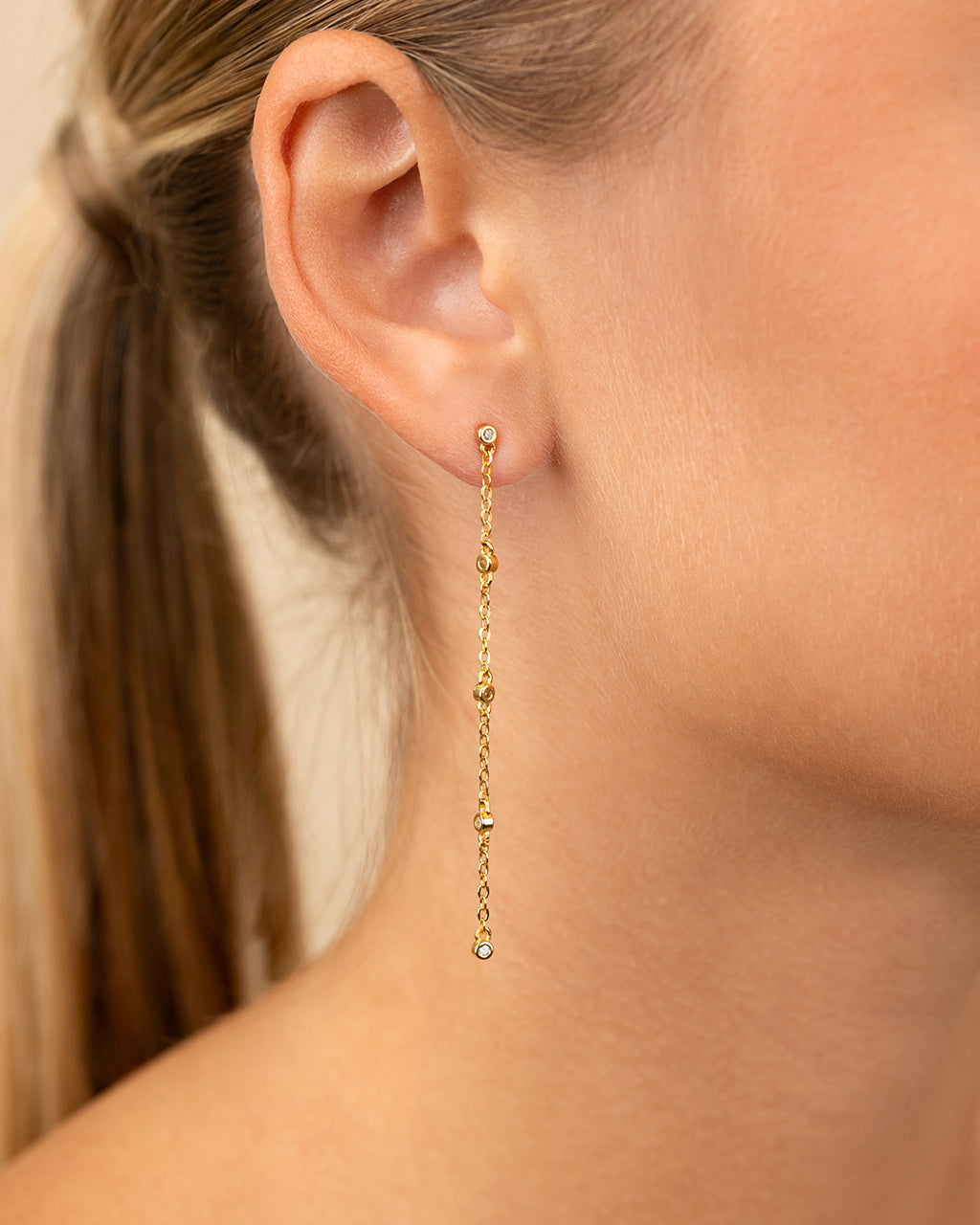 Sterling Silver Evanthe Brilliant Cut CZ Dangle Earrings