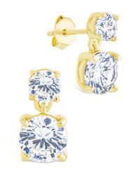 Sterling Silver Galatea Brilliant Cut CZ Studs - Sterling Forever