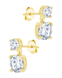 Sterling Silver Galatea Brilliant Cut CZ Studs - Sterling Forever