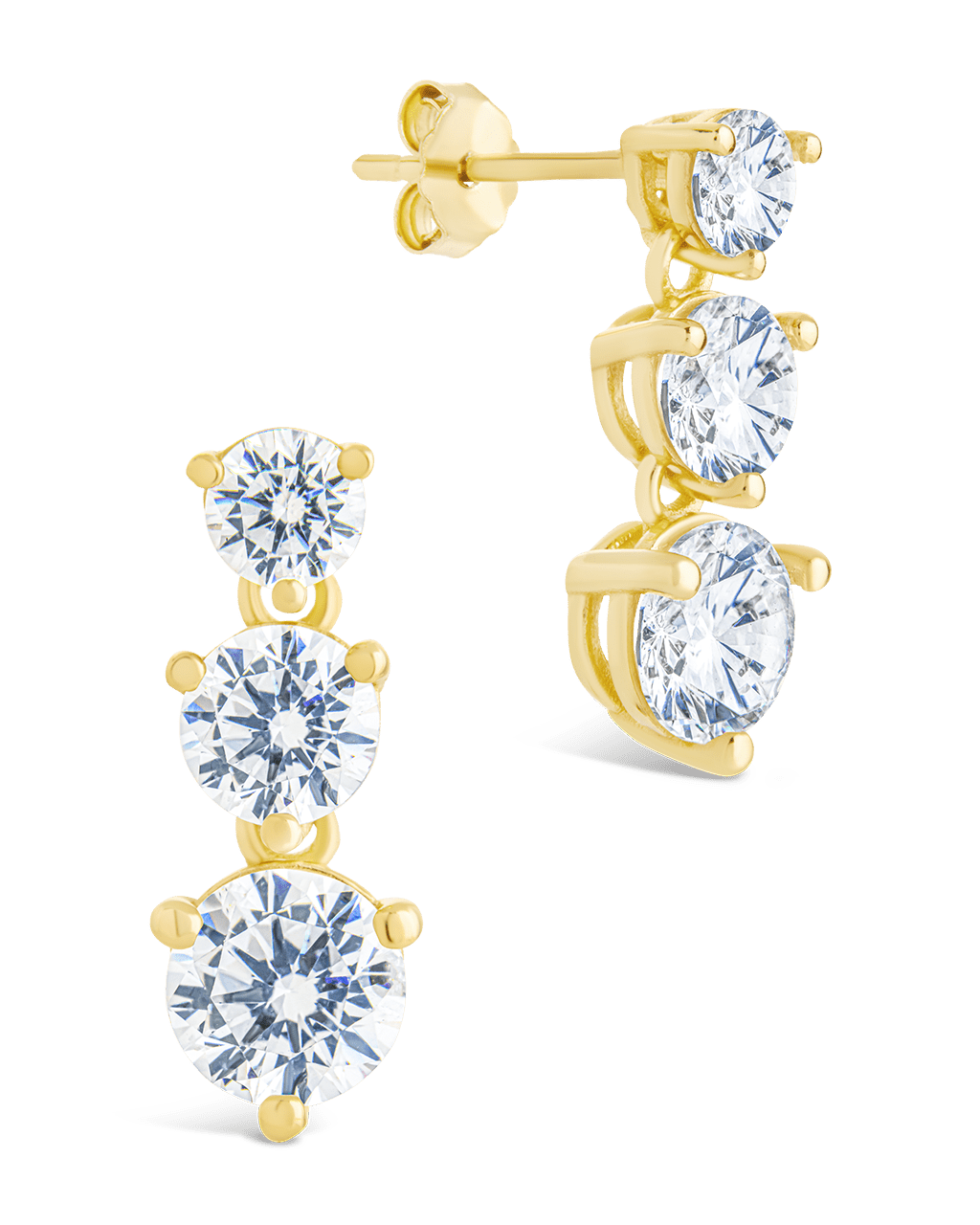 Sterling Silver Opaline Brilliant Cut CZ Studs - Sterling Forever