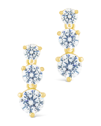 Sterling Silver Opaline Brilliant Cut CZ Studs - Sterling Forever