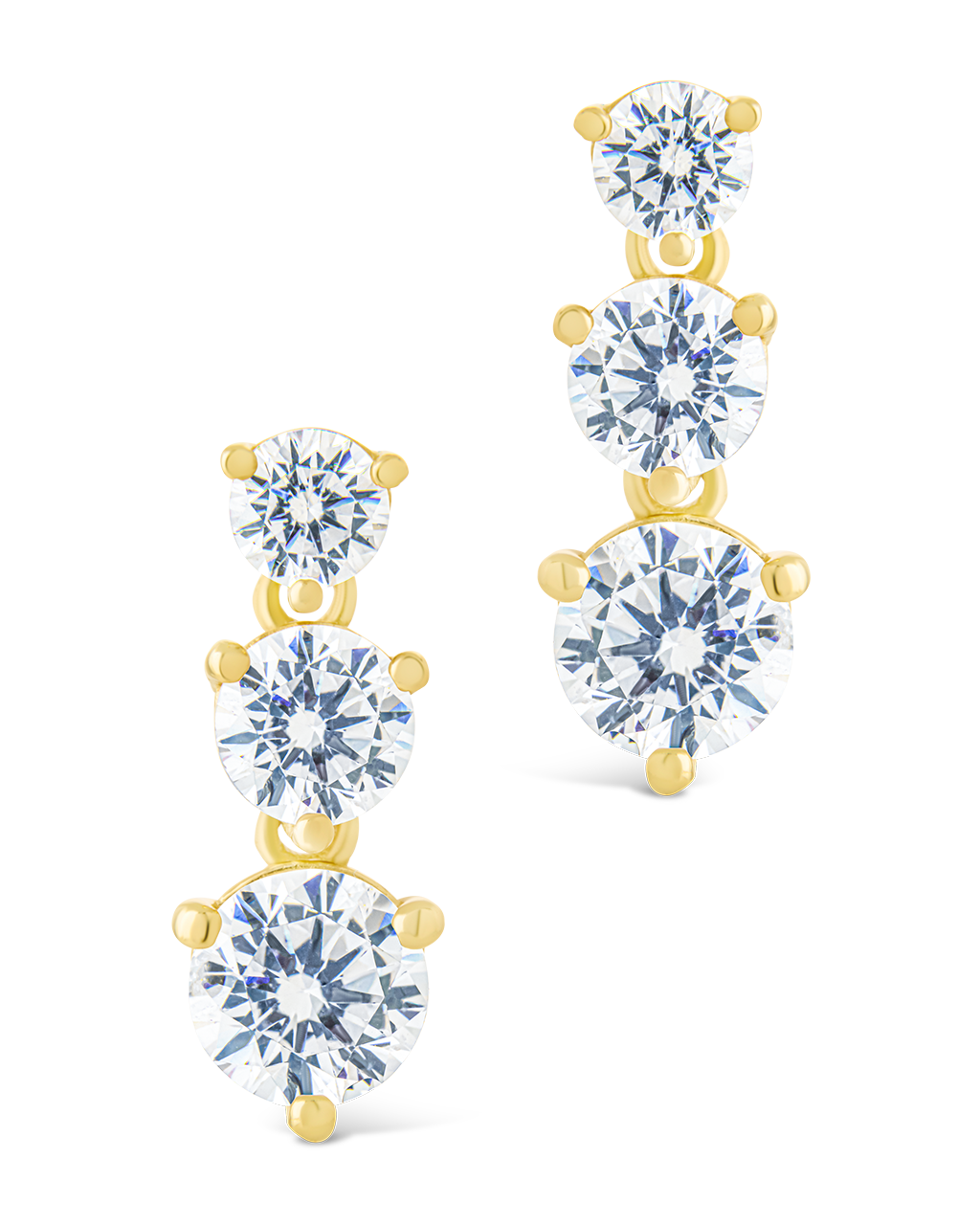 Sterling Silver Opaline Brilliant Cut CZ Studs - Sterling Forever