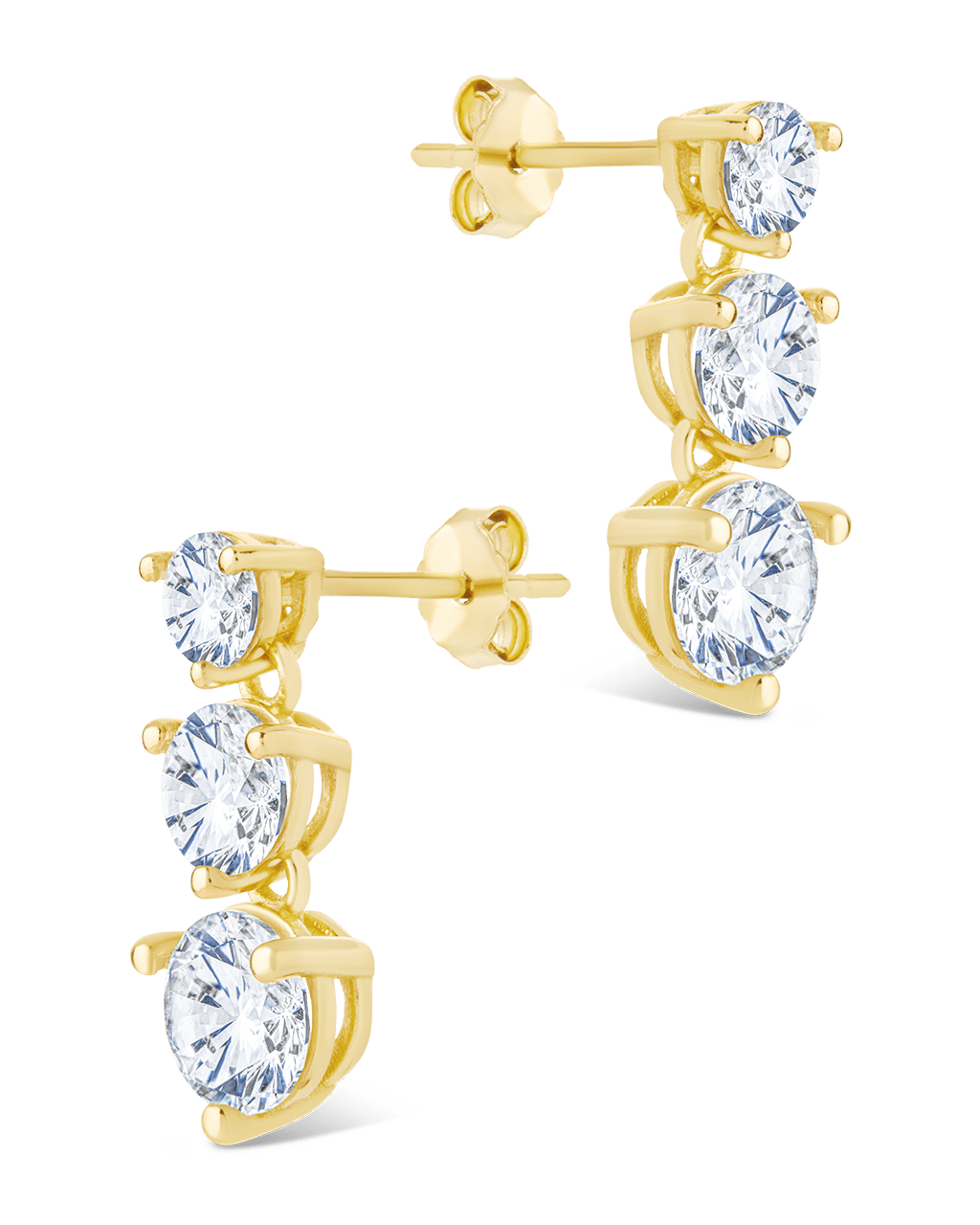 Sterling Silver Opaline Brilliant Cut CZ Studs - Sterling Forever
