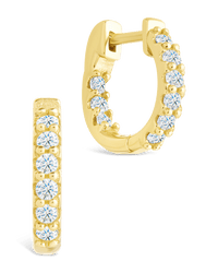 Sterling Silver Constance CZ Studded Statement Hoops - Sterling Forever