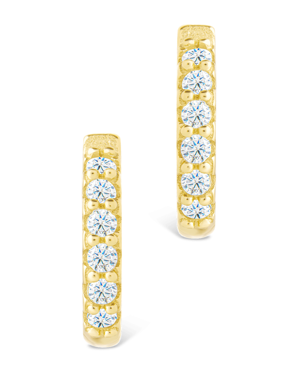 Sterling Silver Constance CZ Studded Statement Hoops - Sterling Forever