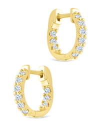 Sterling Silver Constance CZ Studded Statement Hoops - Sterling Forever