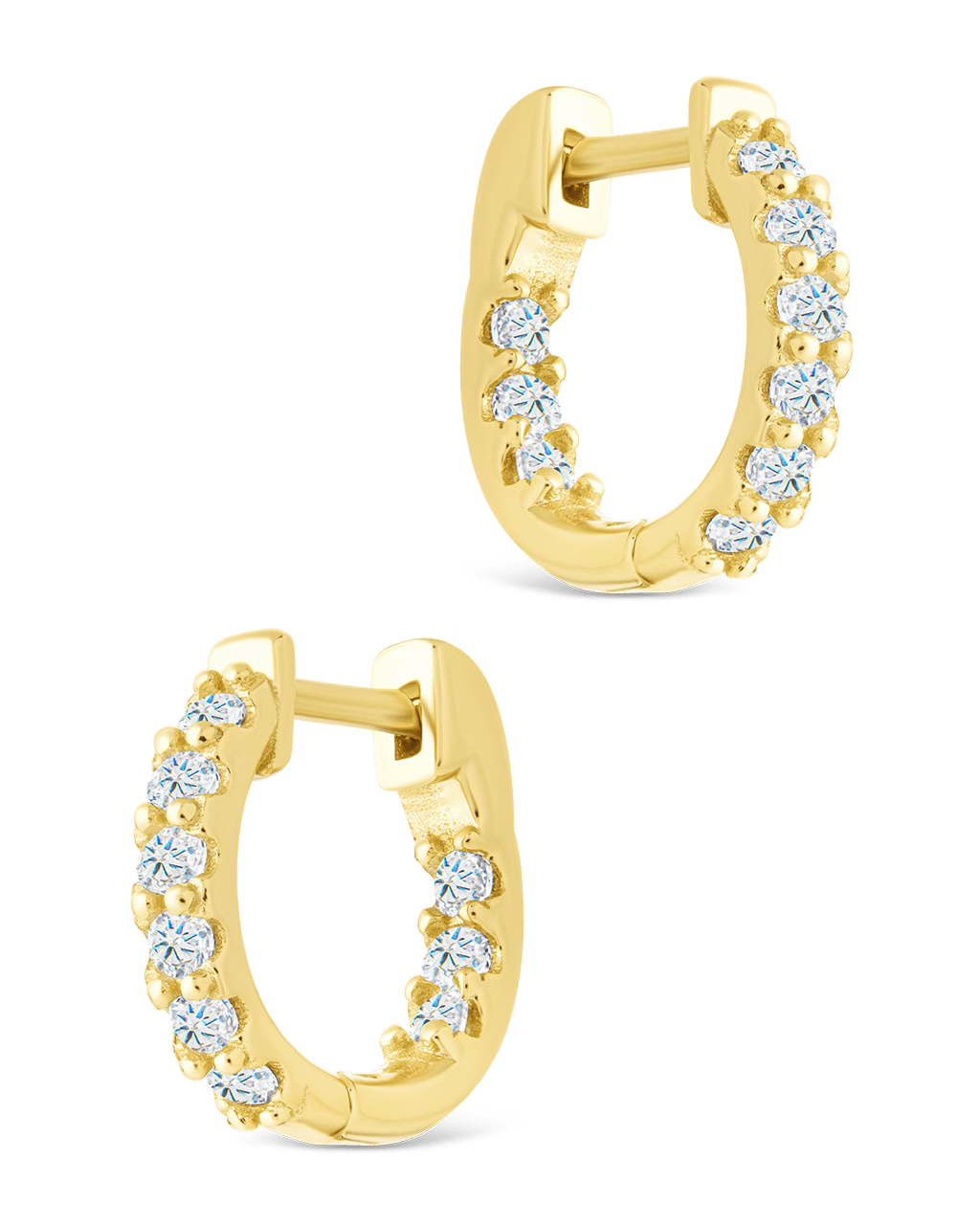 Sterling Silver Constance CZ Studded Statement Hoops - Sterling Forever