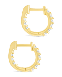 Sterling Silver Constance CZ Studded Statement Hoops - Sterling Forever