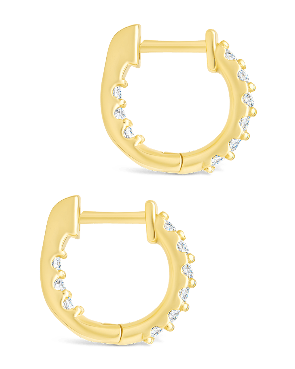 Sterling Silver Constance CZ Studded Statement Hoops - Sterling Forever