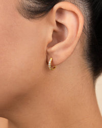 Sterling Silver Constance CZ Studded Statement Hoops - Sterling Forever