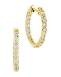 Sterling Silver Constance CZ Studded Statement Hoops - Sterling Forever