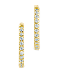 Sterling Silver Constance CZ Studded Statement Hoops - Sterling Forever